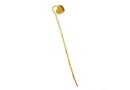 Earring findings, gold plated 925 silver, chain, for Swarovski heart, 6mm - x1pair
