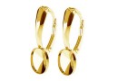 Earring findings, gold plated 925 silver, 4122 fancy rivoli 8x6mm - x1pair