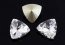 Swarovski, fancy rivoli kaleidoscope triangle, crystal, 6mm - x2
