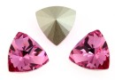 Swarovski, fancy rivoli kaleidoscope triangle, rose, 6mm - x2