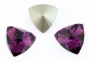 Swarovski, fancy rivoli kaleidoscope triangle, amethyst, 6mm - x2