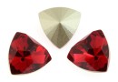 Swarovski, fancy rivoli kaleidoscope triangle, scarlet, 6mm - x2