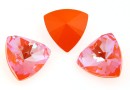 Swarovski, fancy kaleidoscope triangle, orange glow DeLite, 6mm - x2