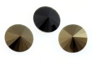 Swarovski, rivoli SS47, jet nut, 10mm - x2