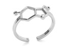 Ring serotonina, rhodium plated 925 silver, adjustable - x1