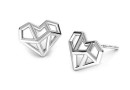 Earring findings diamond, 925 silver- x1pair