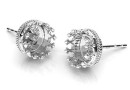 Earrings base, for ceralun and crystals, 925 silver, 8.5mm - x1pair