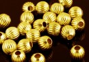 Decorative beads, gold plated 925 silver, 3mm - x10