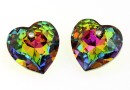 Swarovski, heart pendant, vitrail medium, 8mm - x2