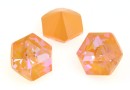 Swarovski, fancy Kaleidoscope hexagon, peach delite, 6mm - x2