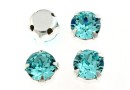 Swarovski, chaton montees light turquoise, 6mm - x10