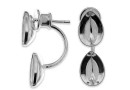 Earring findings, 925 silver, for 2 Swarovski 4320 10x7mm - x1pair