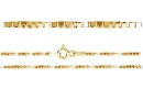 Bracellet twisted, gold-plated 925 silver, 19cm - x1