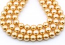 Preciosa pearl, gold, 8mm - x50