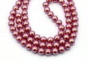 Preciosa pearl, pearlescent red, 4mm - x100