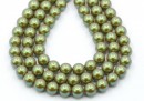 Preciosa pearl, pearlescent khaki, 4mm - x100