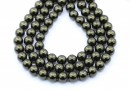 Preciosa pearl, dark green, 5mm - x100