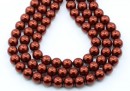 Preciosa pearl, dark copper, 5mm - x100
