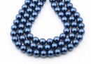 Preciosa pearl, blue, 6mm - x100