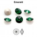 Preciosa rivoli, emerald, 6mm - x2