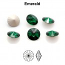Preciosa rivoli, emerald, 8mm - x2