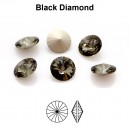Preciosa rivoli, black diamond, 8mm - x2