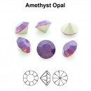Preciosa chaton, amethyst opal, 8mm - x2