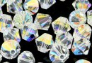 Preciosa, bicone bead, crystal aurore boreale, 4mm - x40