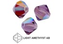 Preciosa, bicone bead, light amethyst AB, 4mm - x40