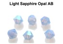 Preciosa, margele bicone, light sapphire opal AB, 4mm - x40