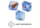 Preciosa, margele bicone, light sapphire AB, 4mm - x40