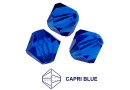 Preciosa, margele bicone, capri blue, 4mm - x40