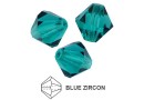 Preciosa, margele bicone, blue zircon, 4mm - x40