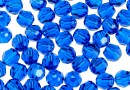 Preciosa, faceted round bead, capri blue, 4mm - x10