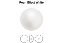 Preciosa, crystal pearl cabochon, white, 10mm - x2