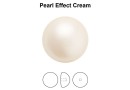 Preciosa, cabochon perla cristal, cream, 8mm - x4