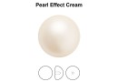 Preciosa, crystal pearl cabochon, cream, 16mm - x2