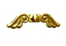 Spacer, angel, wings, gold plated 925 silver, 18mm - x1