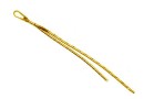 Earring or pendant extension, gold plated 925 silver, 50mm - x1pair