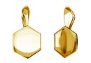 Pendant base, gold plated 925 silver, for 10mm Swarovski 4683- x1