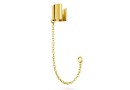 Earring Cuff with chain, gold plated 925 silver- x1pair