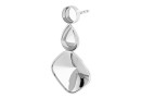 Earring base, 925 silver, square 10mm, fancy drop 8mm and ceralun - x1pair