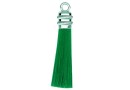 Earring decor,  925 silver, green, 36mm - x1