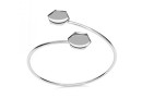 Bracellet base, 925 silver, for 2 Swarovski 4683, 10mm - x1