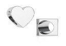 Margele inima, argint 925, 7.5mm -x1