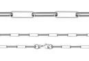 Lant masiv cu model mare, argint 925, 45cm - x1