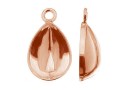 Pendant base, rose gold-plated 925 silver, for Swarovski 4320 14x10mm - x1