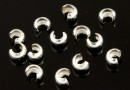 Crimp, 925 silver, 4.5mm - x2