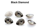 Preciosa, fancy picatura, black diamond, 10x7mm - x1