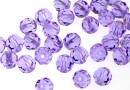 Preciosa, faceted round bead, violet, 4mm - x10